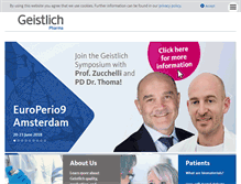 Tablet Screenshot of geistlich-pharma.com